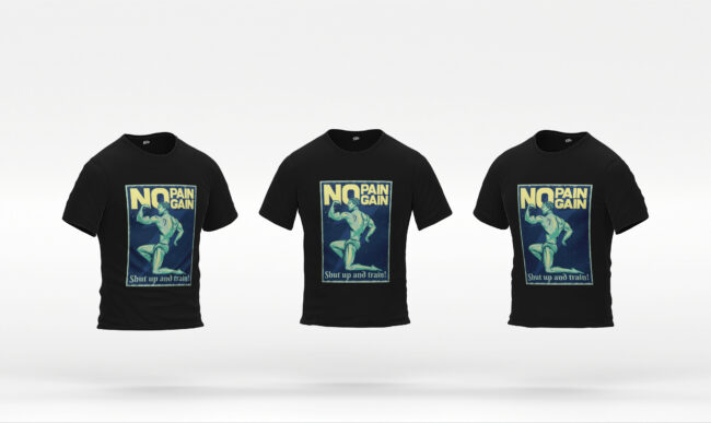 No Pain No Gain Printed T-Shirt (Regular & Oversized)