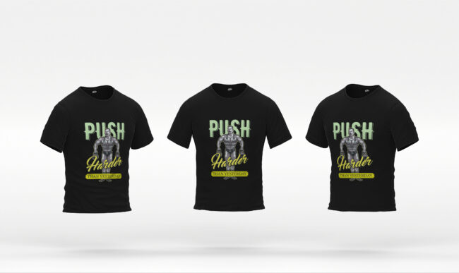 Push Hard Printed T-Shirt (Regular & Oversized)