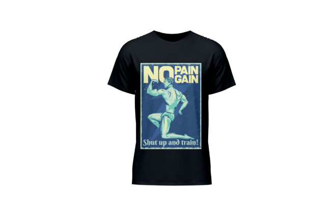 No Pain No Gain Printed T-Shirt (Regular & Oversized)