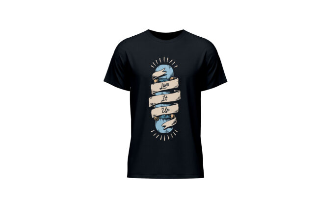 Live It Up Printed T-Shirt (Regular & Oversized)