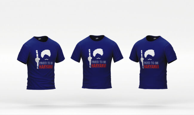 Proud To Be Haryanvi Printed Cotton T-Shirt (Regular & Oversized)
