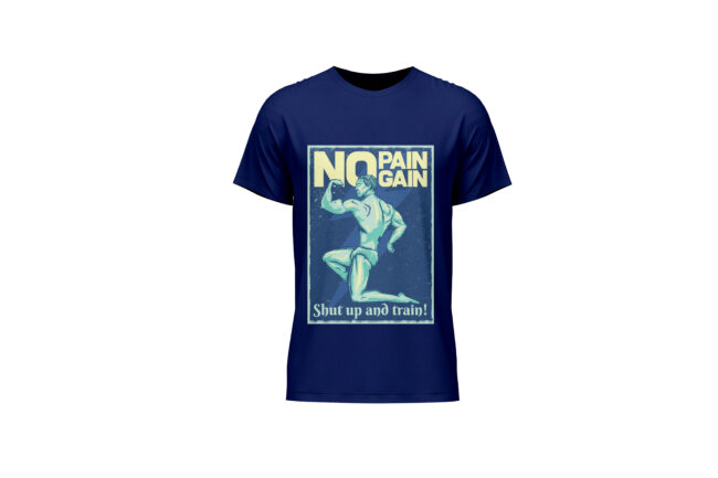 No Pain No Gain Printed T-Shirt (Regular & Oversized)
