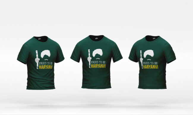 Proud To Be Haryanvi Printed Cotton T-Shirt (Regular & Oversized)