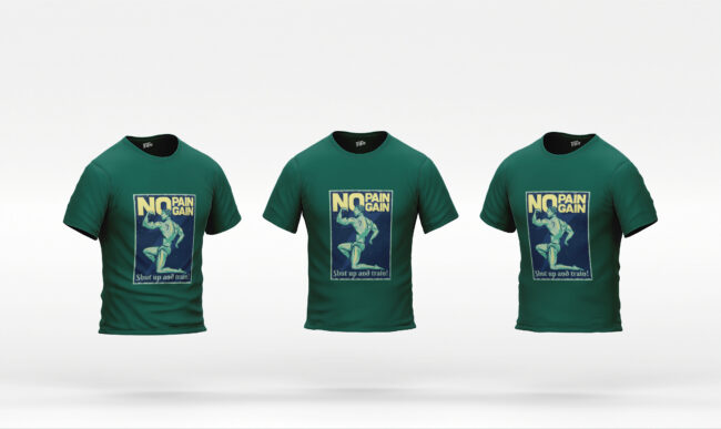 No Pain No Gain Printed T-Shirt (Regular & Oversized)