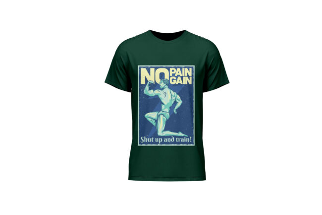 No Pain No Gain Printed T-Shirt (Regular & Oversized)