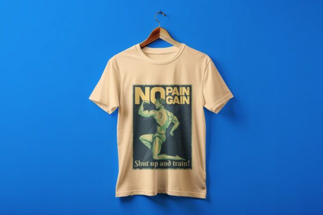 No Pain No Gain Printed T-Shirt (Regular & Oversized)