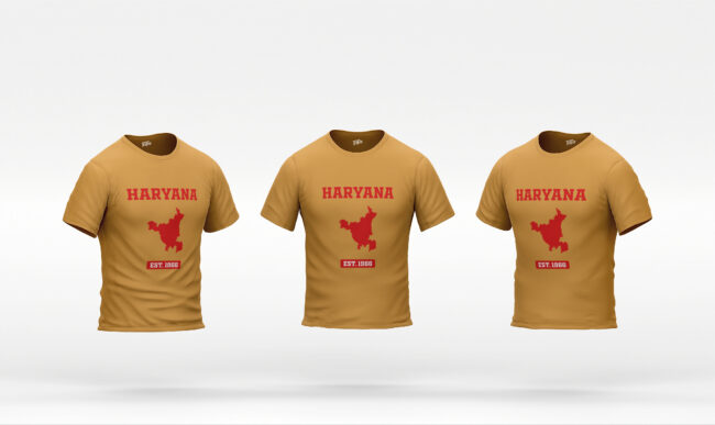 Haryana Map Printed T-Shirt – EST. 1966