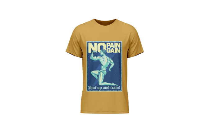 No Pain No Gain Printed T-Shirt (Regular & Oversized)