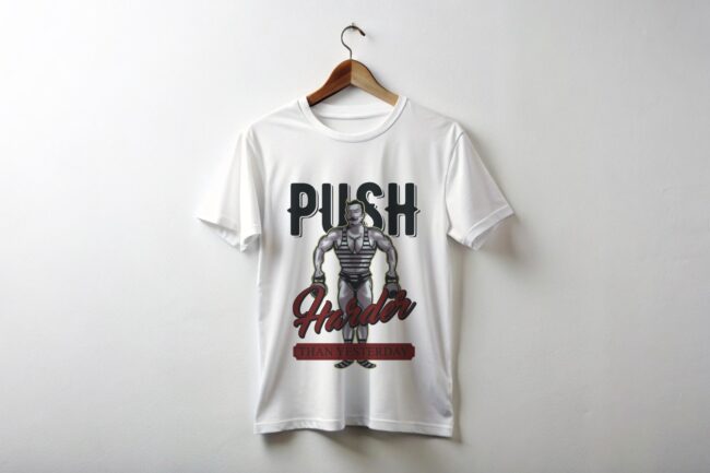 Push Hard Printed T-Shirt (Regular & Oversized)