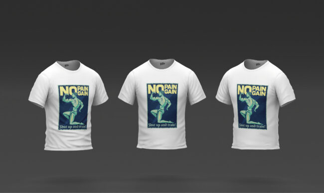 No Pain No Gain Printed T-Shirt (Regular & Oversized)