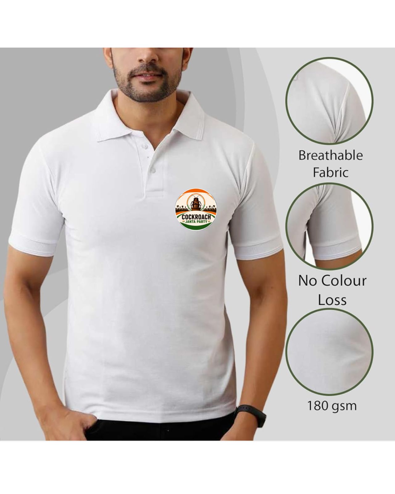 CJP Polo Printed T-Shirt.